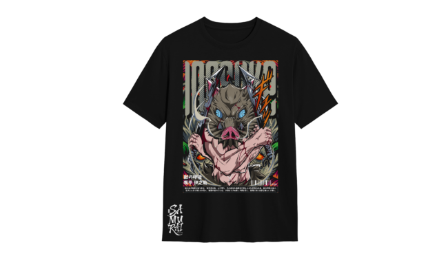 Camiseta de Inosuke Hashibira - Demon Slayer 🐗⚔️