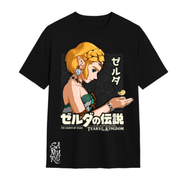 Camisa oficial de The Legend of Zelda: Tears of the Kingdom con diseño exclusivo de Link - Samurai White