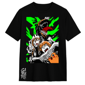 Camisa Chainsaw Man Denji – Devil Hunter | Samurai White
