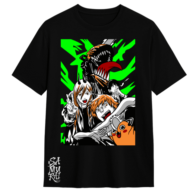 Camisa Chainsaw Man Denji – Devil Hunter | Samurai White