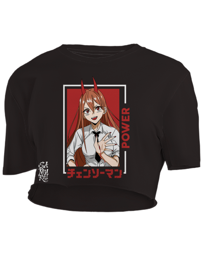 Crop Top Power – Chainsaw Man | Samurai White