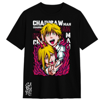Camisa Chainsaw Man Denji y Power – Caos Doble | Samurai White