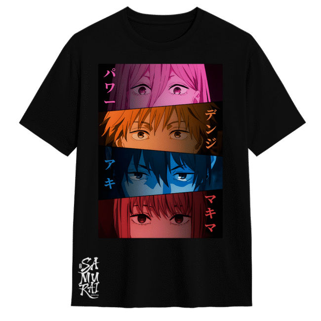 Camisa Chainsaw Man Mirada División Especial 4 | Samurai White
