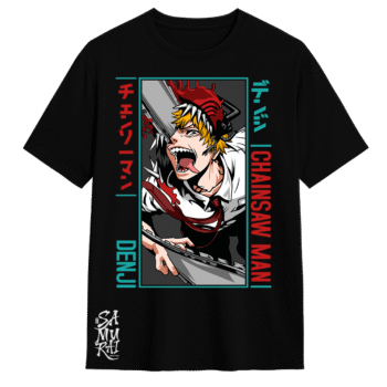 Camisa Chainsaw Man Denji en Acción | Samurai White