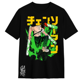 Camisa Chainsaw Man Denji Fuera de Control | Samurai White