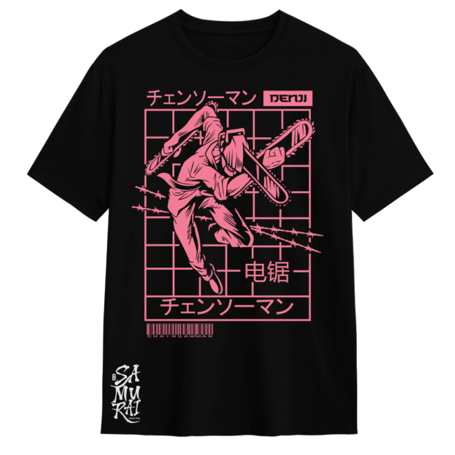 Camisa Chainsaw Man Denji Modo Motosierra – Poder Desatado | Samurai White