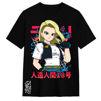 Camiseta de Android 18 - Dragon Ball Z | Samurai White