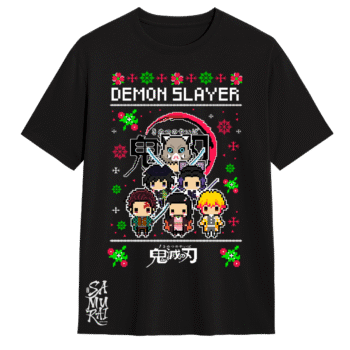 Camiseta Navideña Demon Slayer ¡Edición Festiva!