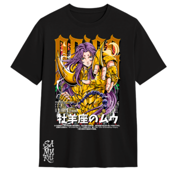 Camiseta Exclusiva Mu de Aries Saint Seiya ¡Dorada!